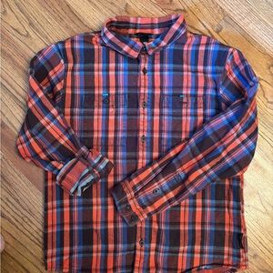 Cotopaxi Red and Blue Plaid Flannel Shirt